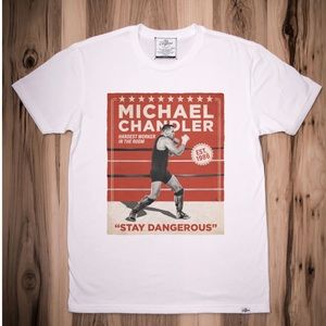 Kid Dangerous - New Men’s T-Shirt - White - Size Medium - Michael Chandler - NEW